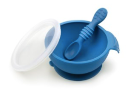 Silicone First Feeding Set with Lid & Spoon